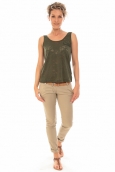 TOP ALMA SL TANK Kombu Green/DTM ZIPPER