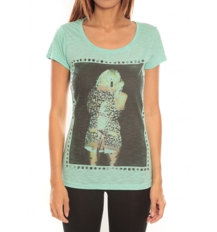 Comme des garçons T-shirt Miss Piu 1239 Vert d'eau 