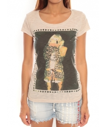 Comme des garçons T-shirt Miss Piu 1239 Beige