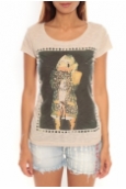 Comme des garçons T-shirt Miss Piu 1239 Beige