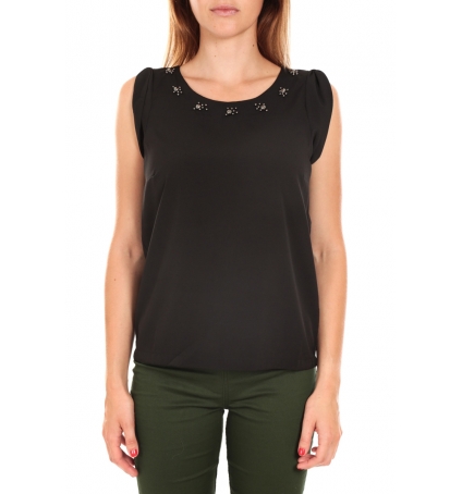 Vero Moda Top BABALULA S/S Noir