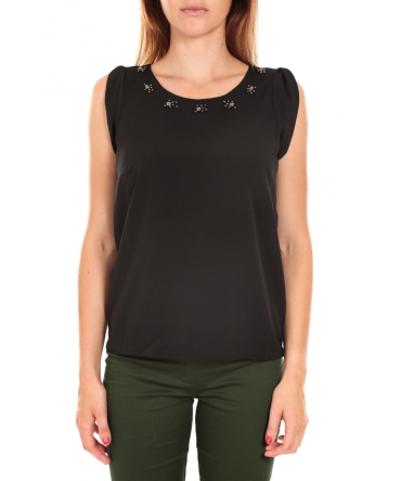 Vero Moda Top BABALULA S/S Noir