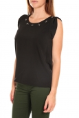 Vero Moda Top BABALULA S/S Noir