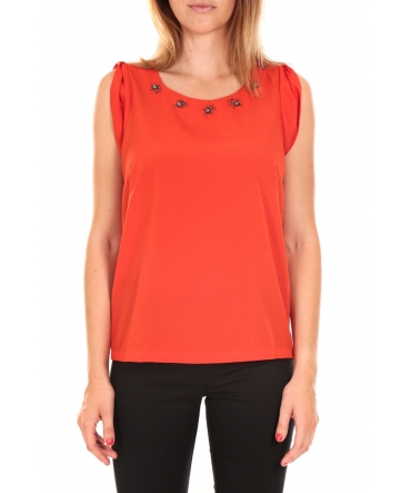 Vero Moda Top BABALULA S/S Rouge