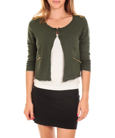 Vero Moda WILIANA 3/4 BLAZER Kombu Green/W.BLACK Vert