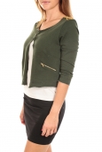 Vero Moda WILIANA 3/4 BLAZER Kombu Green/W.BLACK Vert