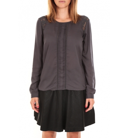 Vero Moda Top LYON LS Asphalt Gris