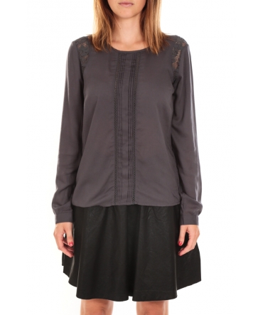 Vero Moda Top LYON LS Asphalt Gris