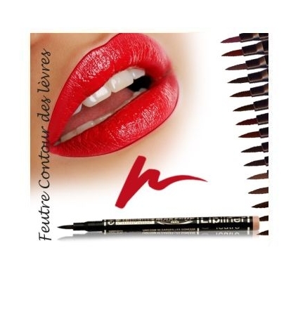 Fashion Make up Feutre contour des lèvres semi-permanent Vin Rouge Fashion Make up Feutre contour des lèvres semi-permanent Vin Rouge