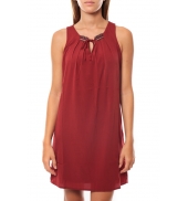 Vero Moda KRISTY S/L SHORT DRESS EX7 Rosewood