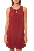 Vero Moda KRISTY S/L SHORT DRESS EX7 Rosewood