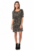 Vero Moda DRESS LEAH 3/4 SHORT EX7 Black/LATTE