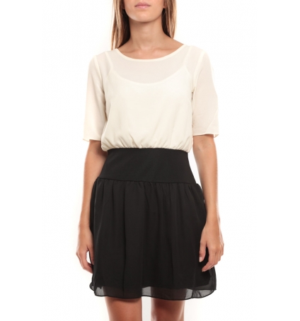 Vero Moda Minto 2/4 Short Dress 97759 Blanc/Noir