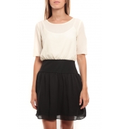 Vero Moda Minto 2/4 Short Dress 97759 Blanc/Noir