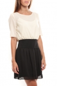 Vero Moda Minto 2/4 short dress Blanc/Noir