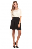 Vero Moda Minto 2/4 short dress Blanc/Noir