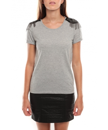 Vero Moda Barut SS Top Gris clair