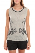 Vero Moda Lee SL Top Gris/Noir