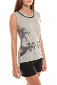 Vero Moda Lee SL Top Gris/Noir