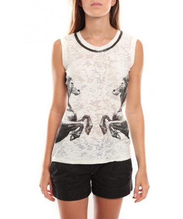 Vero Moda Lee SL Top Noir/Blanc