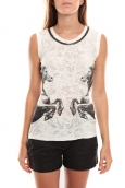 Vero Moda Lee SL Top Noir/Blanc