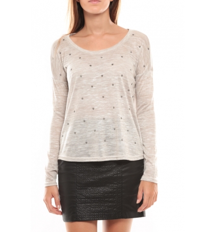 Vero Moda Starly LS Top 98180 Gris clair LOVELY SS TOP PP 