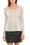 Vero Moda Starly LS Top Gris clair