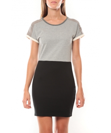 Vero Moda Bora SS Mini Dress Gris/Noir