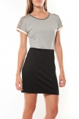 Vero Moda Bora SS Mini Dress Gris/Noir