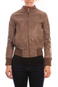 Tendance Cuir Veste Cristina Marron