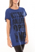 Vero Moda Gallery ss long Top Bleu/Noir