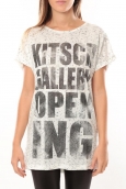 Vero Moda Gallery ss long Top 10098464 Blanc/Noir