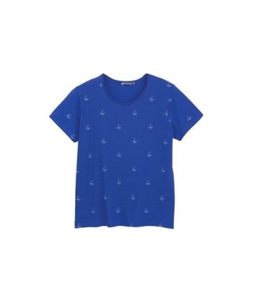 Petit Bateau Tee shirt MC 3433448220 Bleu