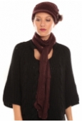 De Fil en Aiguille Ensemble Bonnet-Écharpe Bordeaux