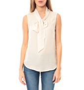 Vero Moda Heston S/L Bow Top 10099278 Écru