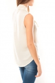 Vero Moda Heston S/L Bow Top 10099278 Écru