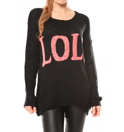 De Fil en Aiguille Pull Love Look 516 Noir