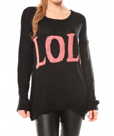 De Fil en Aiguille Pull Love Look 516 Noir