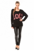 De Fil en Aiguille Pull Love Look 516 Noir