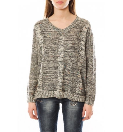 De Fil en Aiguille Pull Joy's A6591 Gris - 1 acheté = 1 offert