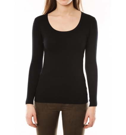 De Fil en Aiguille Pull Lear A1201 Noir 