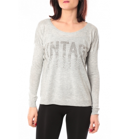 De Fil en Aiguille Pull Vintage & Dressing 8233 Gris - 1 acheté = 1 offert