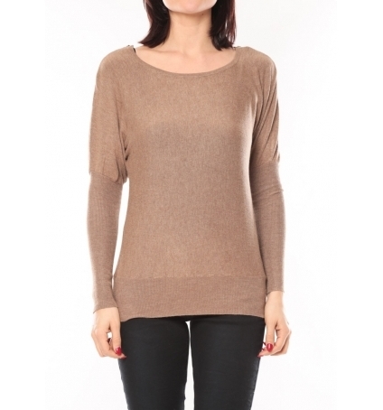 De Fil en Aiguille Pull 2484 Taupe 