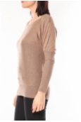 De Fil en Aiguille Pull 2484 Taupe - 1 acheté = 1 offert