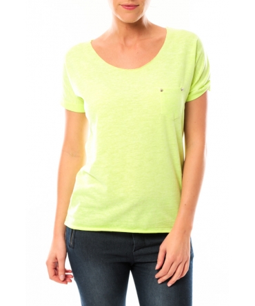 By La Vitrine Tee shirt S13090 Jaune - 1 acheté = 1 offert