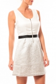 Vero Moda Nella S/L Short Dress 10107365 Blanc/Beige