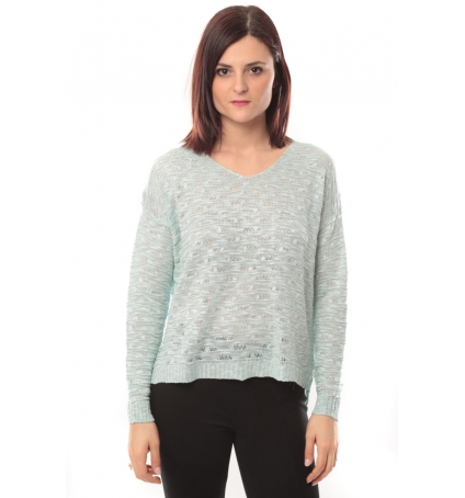 De Fil en Aiguille Pull léger Love Look 325 Vert d'eau - 1 acheté = 1 offert