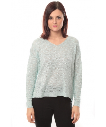 De Fil en Aiguille Pull léger Love Look 325 Vert d'eau - 1 acheté = 1 offert