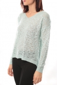 De Fil en Aiguille Pull léger Love Look 325 Vert d'eau - 1 acheté = 1 offert