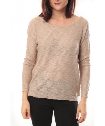 De Fil en Aiguille Pull Love Look 815 Beige - 1 acheté = 1 offert